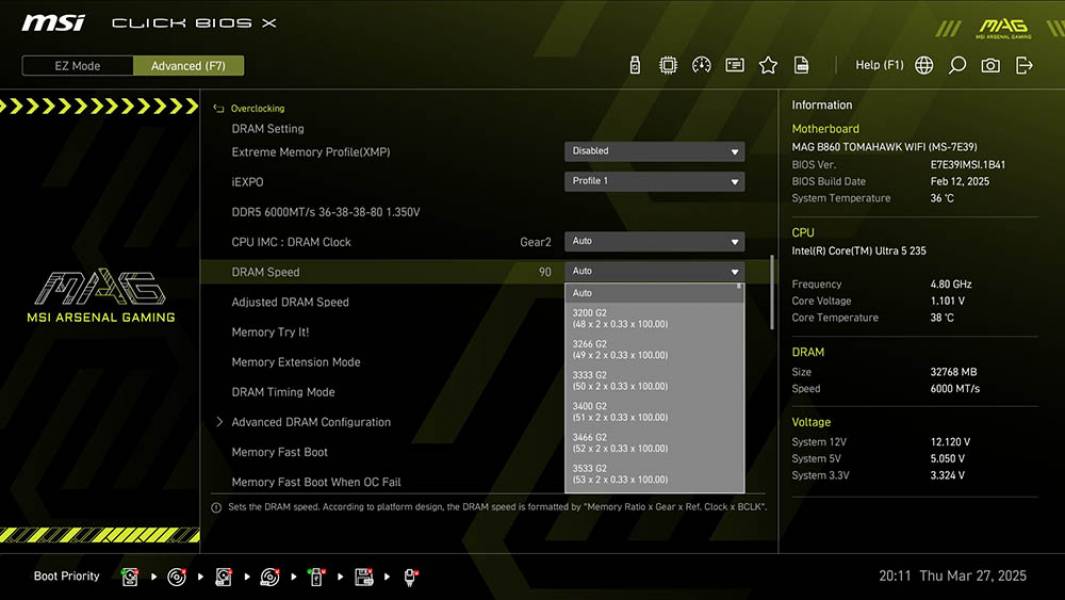 MSI MAG B860 TOMAHAWK WIFI-5